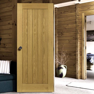 Image: Ely Real American White Oak Veneer Door - Prefinished