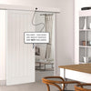 Single Sliding Door & Wall Track - Ely White Primed Door