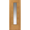 J B Kind Emral Oak Door Pair - Clear Glass - Prefinished
