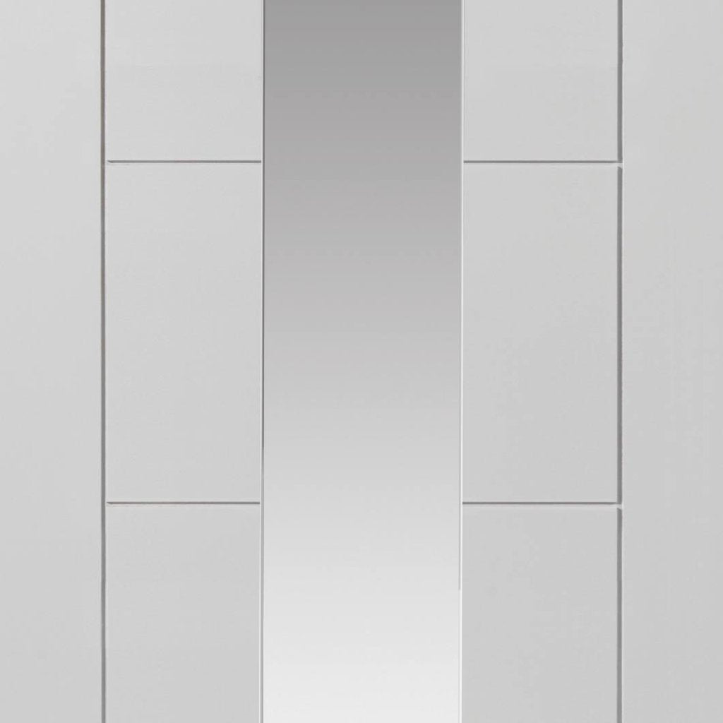 Modern interior white glazed door from JBK