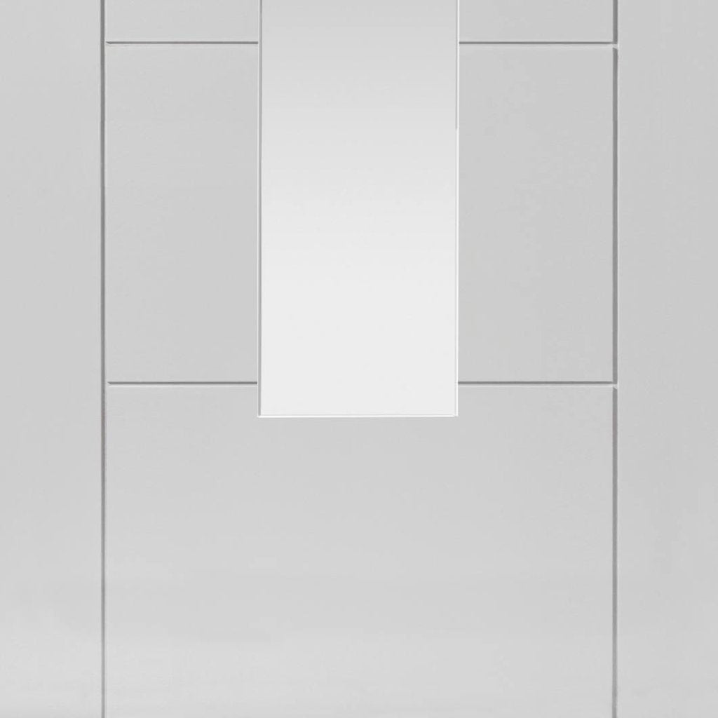 Modern interior white glazed door from JBK