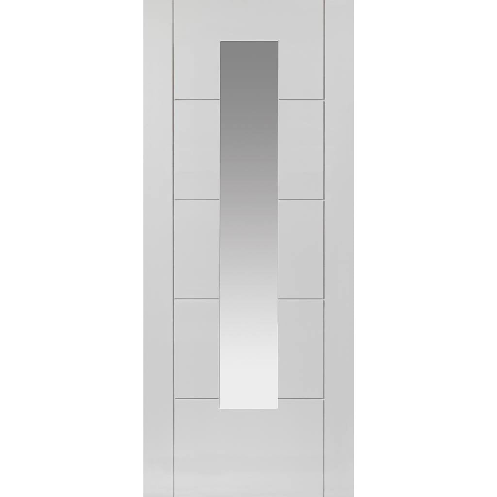 Modern interior white glazed door from JBK