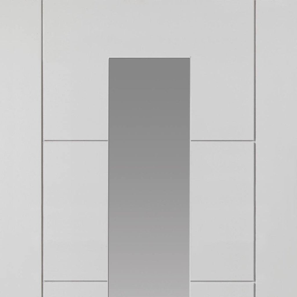 Modern interior white glazed door from JBK
