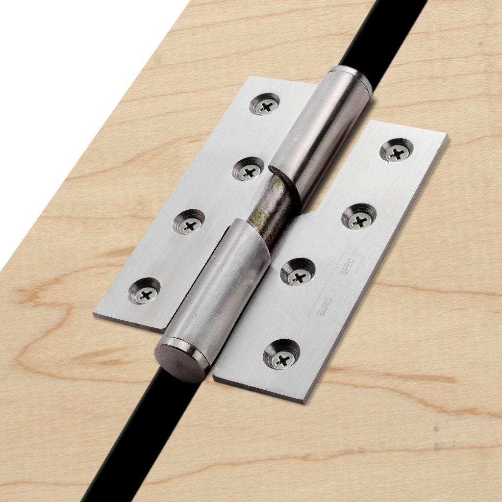 Stainless Steel Rising Butt Hinge Pair Right or Left Hand, Not suitable for fire doors.