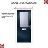 Cottage Style Escala 1 Composite Door Set with Obscure Glass - Shown in Blue