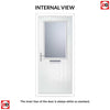 Cottage Style Escala 1 Composite Front Door Set with Obscure Glass - Shown in Blue