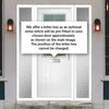 Cottage Style Escala 1 Composite Front Door Set with Double Side Screen - Clear Glass - Shown in White