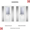 Cottage Style Escala 1 Composite Front Door Set with Double Side Screen - Clear Glass - Shown in White