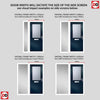 Cottage Style Escala 1 Composite Front Door Set with Single Side Screen - Obscure Glass - Shown in Blue