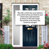 Premium Composite Front Door Set with One Side Screen - Esprit 2 Abstract Glass - Shown in Blue