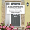 Premium Composite Front Door Set with One Side Screen - Esprit 2 Winestead Blue Glass - Shown in Mouse Grey