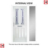 Premium Composite Front Door Set with One Side Screen - Esprit 2 Winestead Blue Glass - Shown in Mouse Grey