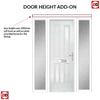 Premium Composite Front Door Set with Two Side Screens - Esprit Solid - Shown in White