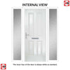 Premium Composite Front Door Set with Two Side Screens - Esprit Solid - Shown in White