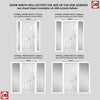 Premium Composite Front Door Set with Two Side Screens - Esprit Solid - Shown in White
