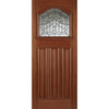 Estate Crown External Hardwood Door and Frame Set - Lead Caming Double Glazing, From LPD Joinery