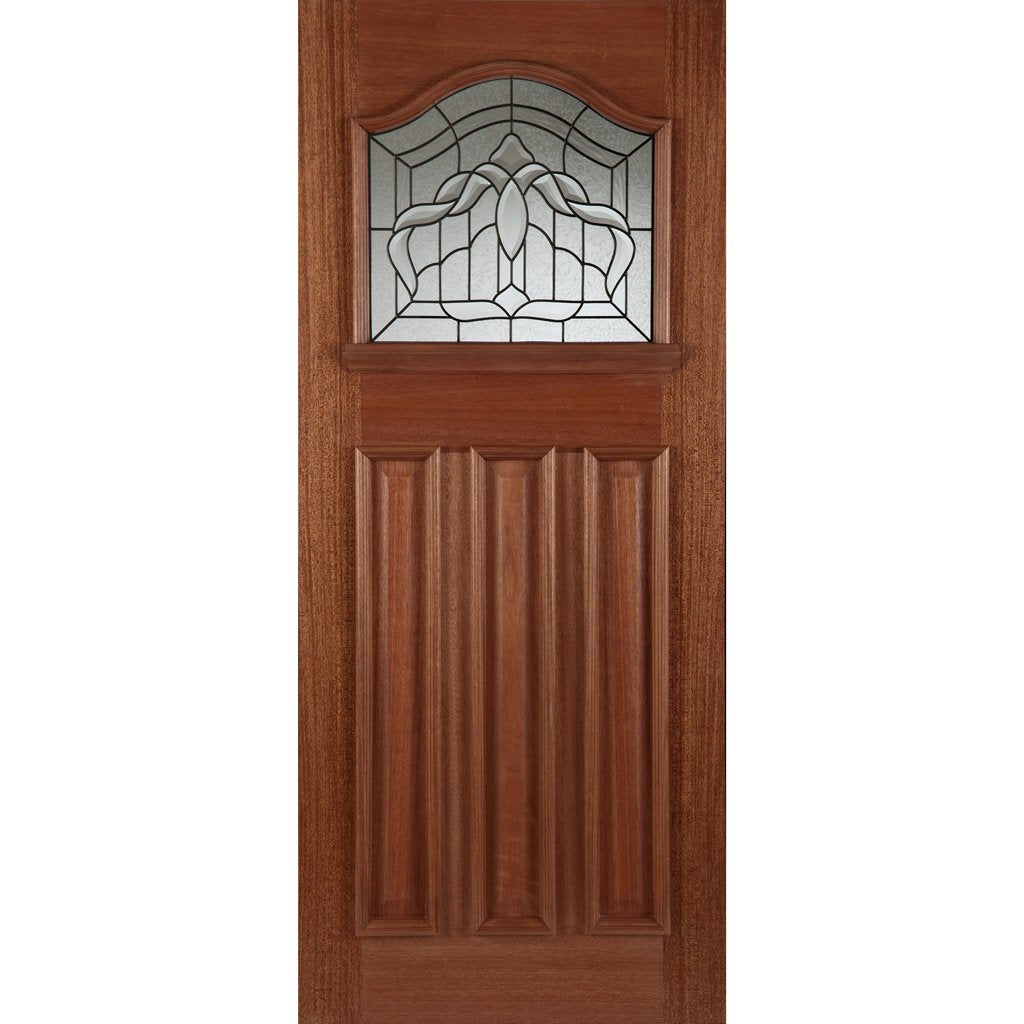 Estate Crown External Hardwood Door and Frame Set - Lead Caming Double Glazing, From LPD Joinery