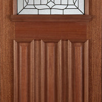 Estate Crown External Hardwood Door and Frame Set - Lead Caming Double Glazing, From LPD Joinery