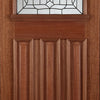 Estate Crown Hardwood Door and Frame Set - Lead Caming Double Glazing - One Unglazed Side Screen, From LPD Joinery