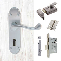 External DL168 Oakley Suite Lever Stable Door Handle Pack - Chrome Finish