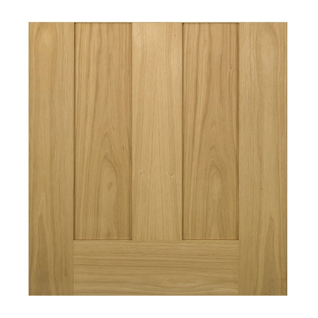 Eton Real American White Oak Veneer Double Evokit Pocket Door Detail - Clear Glass - Unfinished