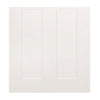 Two Folding Doors & Frame Kit - Eton Victorian Shaker 2+0 - Clear Glass - White Primed