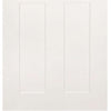 Three Folding Doors & Frame Kit - Eton Victorian Shaker 3+0 - Clear Glass - White Primed
