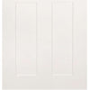 Three Folding Doors & Frame Kit - Eton Victorian Shaker 3+0 - Clear Glass - White Primed