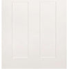 Four Folding Doors & Frame Kit - Eton Victorian Shaker 3+1 - Clear Glass - White Primed