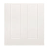 Eton Victorian Shaker Single Evokit Pocket Door Detail - Clear Glass - White Primed