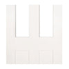 Eton White Primed Victorian Shaker Door Pair - Clear Glass