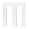 Two Folding Doors & Frame Kit - Eton Victorian Shaker 2+0 - Clear Glass - White Primed