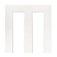 Two Folding Doors & Frame Kit - Eton Victorian Shaker 2+0 - Clear Glass - White Primed