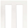 Three Folding Doors & Frame Kit - Eton Victorian Shaker 3+0 - Clear Glass - White Primed