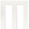 Four Folding Doors & Frame Kit - Eton Victorian Shaker 2+2 - Clear Glass - White Primed