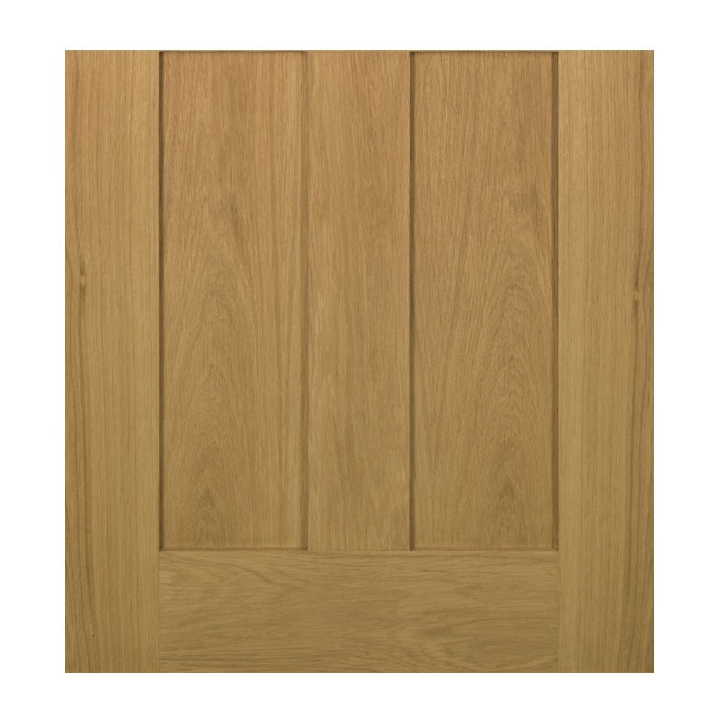 Eton Real American White Oak Veneer Double Evokit Pocket Door Detail - Unfinished