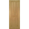 Sirius Tubular Stainless Steel Sliding Track & Eton Oak Door - Clear Glass - Unfinished