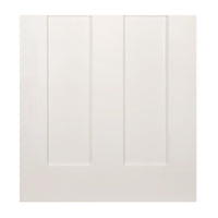 Two Folding Doors & Frame Kit - Eton Victorian Shaker 2+0 - White Primed