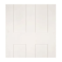 Two Folding Doors & Frame Kit - Eton Victorian Shaker 2+0 - White Primed