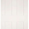 Six Folding Doors & Frame Kit - Eton Victorian Shaker 3+3 - White Primed