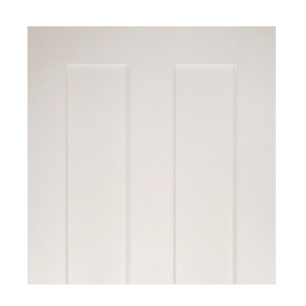 Two Folding Doors & Frame Kit - Eton Victorian Shaker 2+0 - White Primed