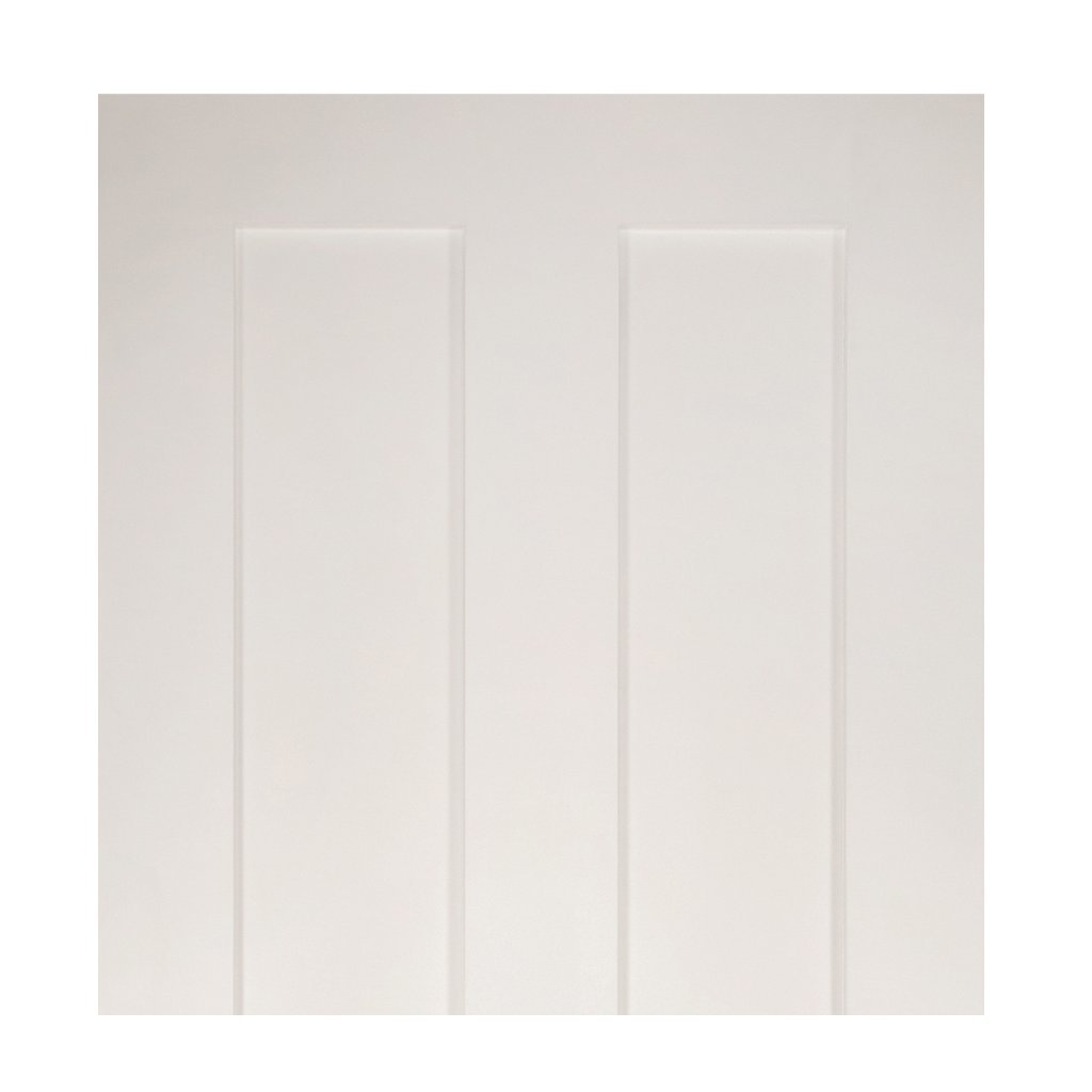 Eton Victorian Shaker Double Evokit Pocket Door Detail - White Primed