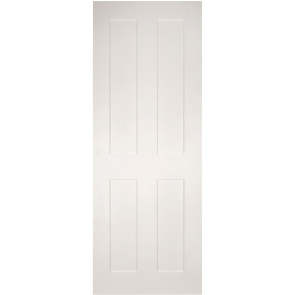 Eton Victorian Shaker Staffetta Twin Telescopic Pocket Doors - White Primed