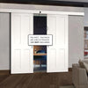 Double Sliding Door & Wall Track - Eton White Primed Victorian Shaker Door