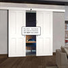 Double Sliding Door & Wall Track - Eton White Primed Victorian Shaker Door