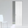 Eton Victorian Shaker Absolute Evokit Single Pocket Door - White Primed