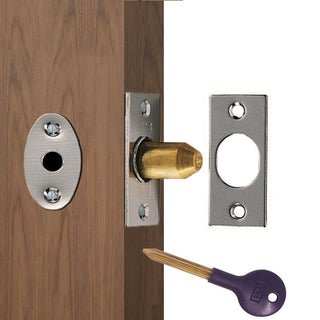 Image: Eurospec DSB8225, Security Door Bolts & Key OR Key Only - 3 Finishes