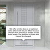 External ThruSafe Aluminium Front Door - 1725 CNC Grooves Solid - 7 Colour Options