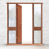 Exterior Door Frame with side glass apertures, Made to size, Type 3 Model 2.