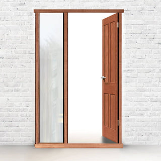 Image: Exterior XL Joinery Door Frame - Hardwood Veneered with Apertures for Side Glass